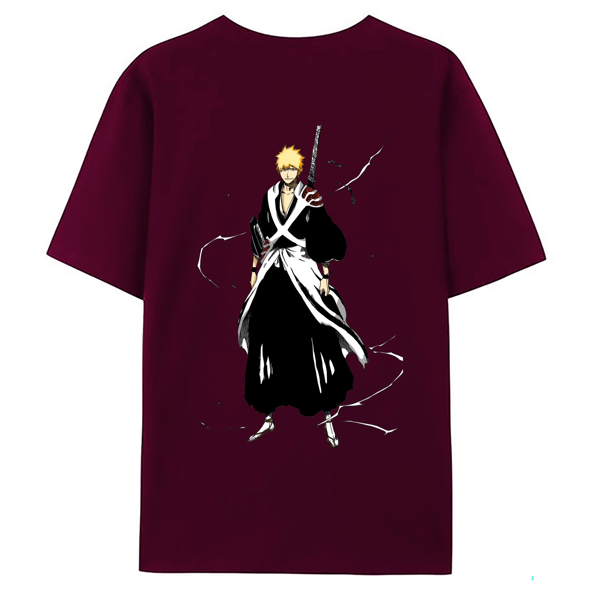 （画像用） ブリーチ 黒崎一護（くろさき いちご）BLEACH Kurosaki Ichigo レディース半袖Tシャツ(バックプリント)
